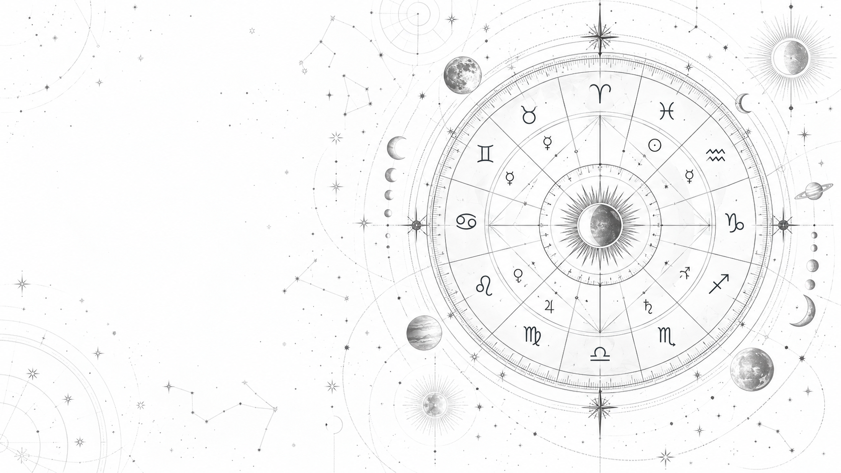 Detailed celestial birth chart